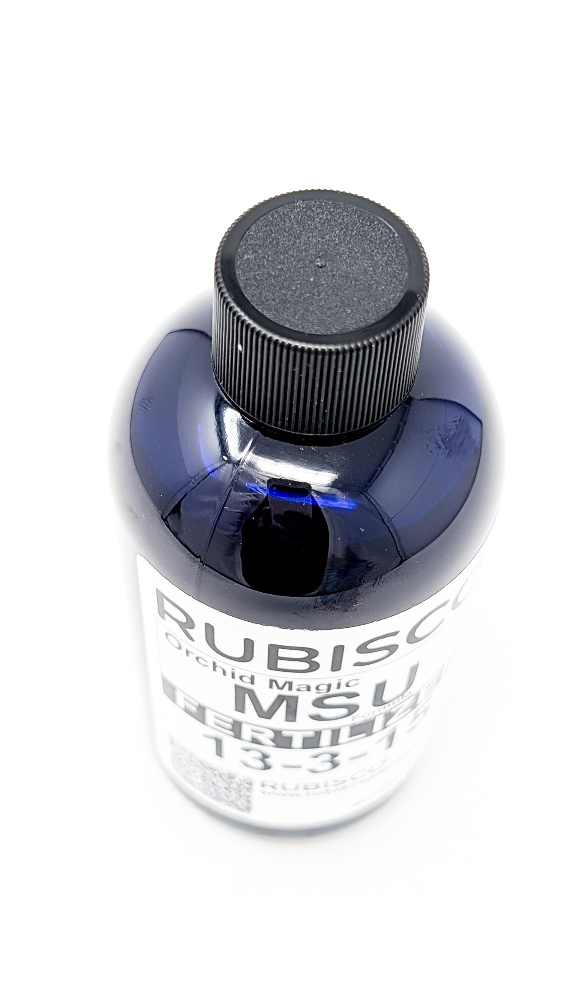Cobalt blue bottle with sealed cap